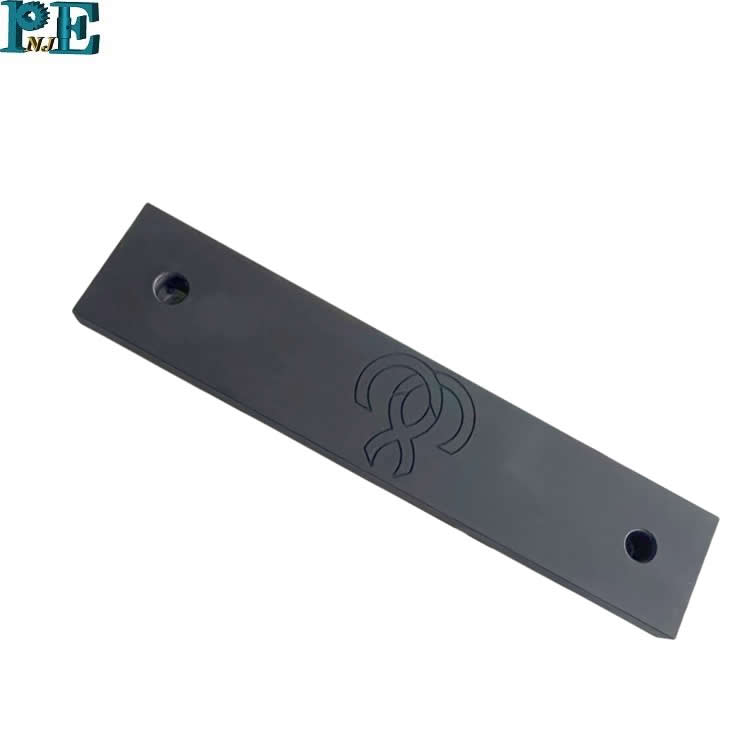 Custom CNC Black Anodized Half Round Bar Laser Engraved Aluminum Logo Nameplate