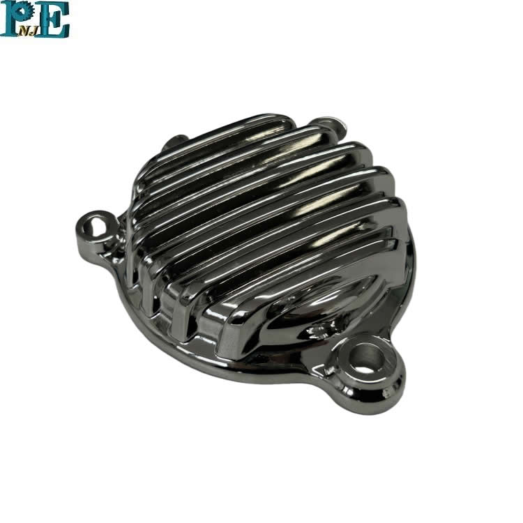 CNC Billet Cover for Engines Engine Oil Filter Cover Ripple Engine Cover Chrome