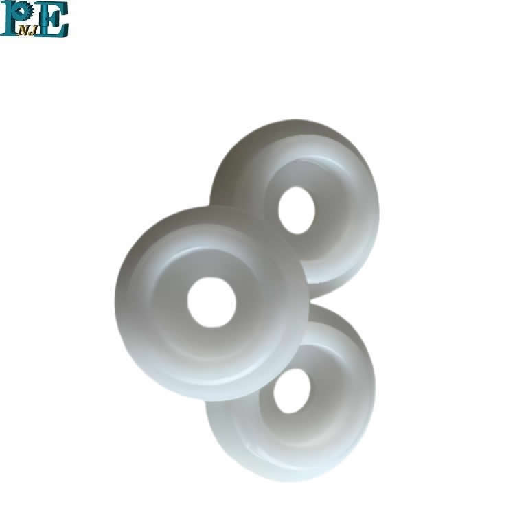 Cnc turning plastics Disc Fittings Custom Plastic Parts Spacer White UHMW for Seal Kit PC12